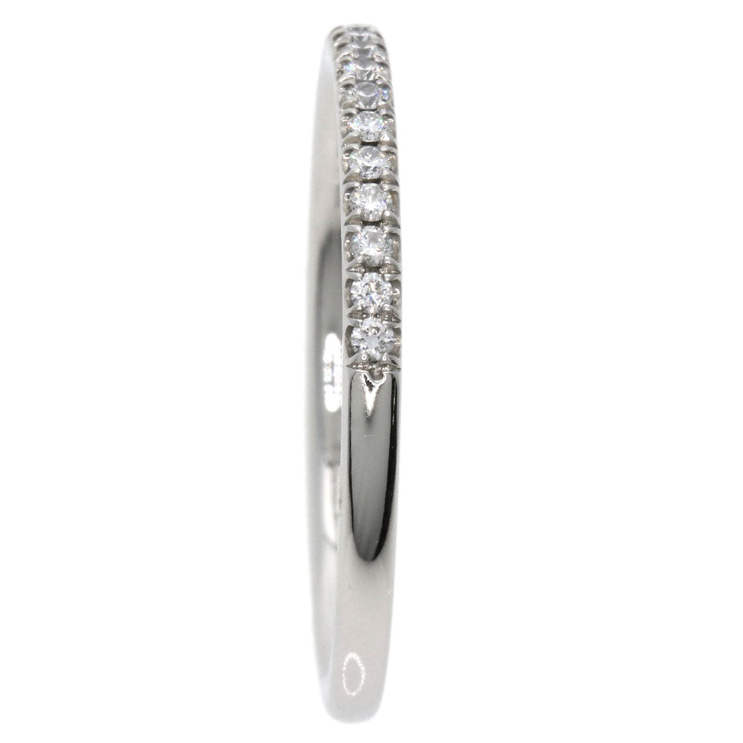 HARRY WINSTON Ring PT950 Silver Micropav Half Diamond Women Used Authentic