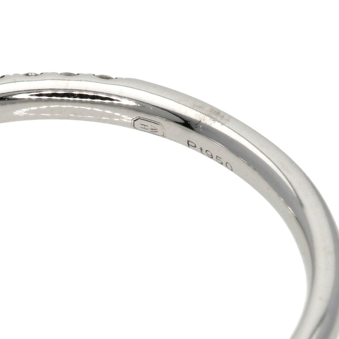 HARRY WINSTON Ring PT950 Silver Micropav Half Diamond Women Used Authentic