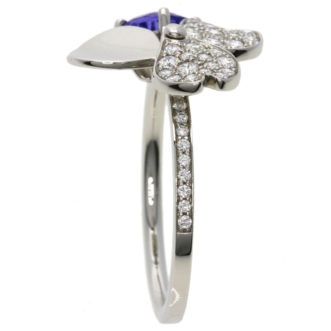 TIFFANY&Co. Ring PT950 Silver Paper Flower Tanzanite Diamond