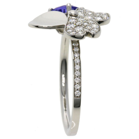 TIFFANY&Co. Ring PT950 Silver Paper Flower Tanzanite Diamond