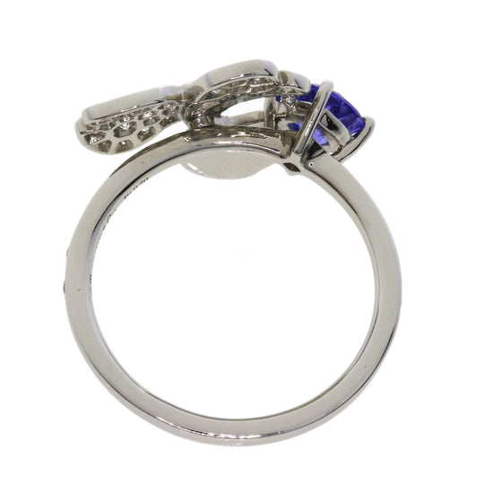 TIFFANY&Co. Ring PT950 Silver Paper Flower Tanzanite Diamond