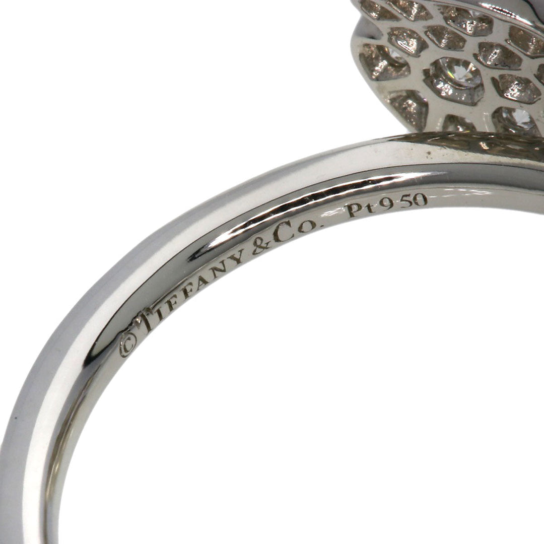 TIFFANY&Co. Ring PT950 Silver Paper Flower Tanzanite Diamond
