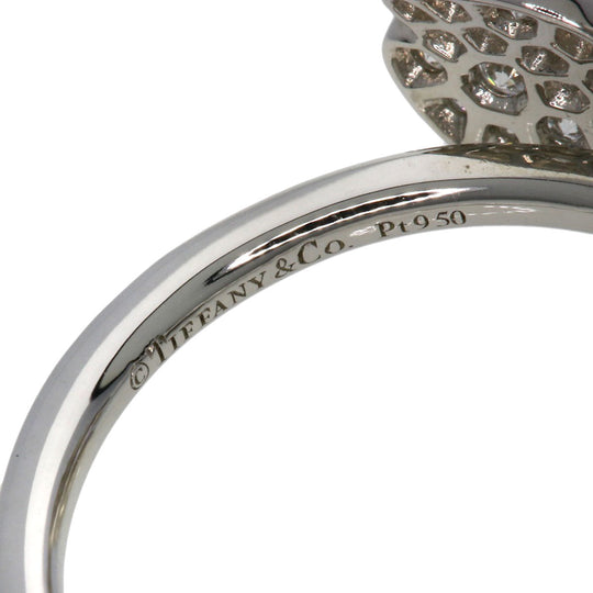 TIFFANY&Co. Ring PT950 Silver Paper Flower Tanzanite Diamond