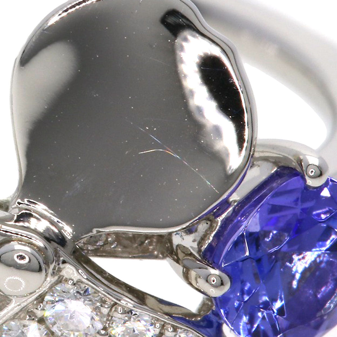 TIFFANY&Co. Ring PT950 Silver Paper Flower Tanzanite Diamond