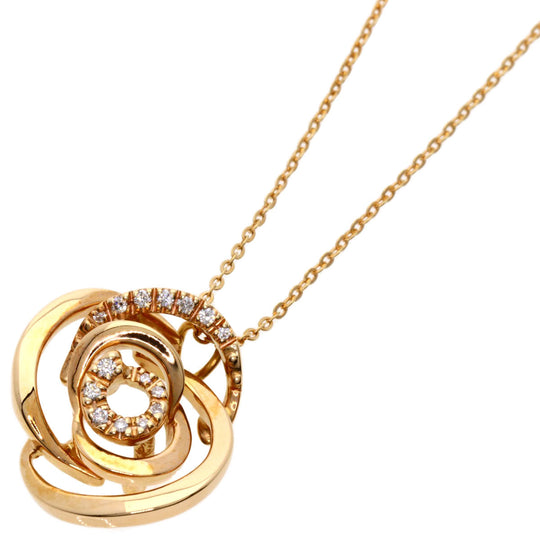 Damiani Necklace 18K Pink Gold gold Ros Rose Diamond Women Used Authentic