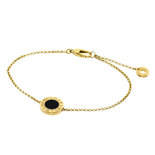 BVLGARI bracelet 18K Yellow Gold gold BVLGARI BVLGARI Onyx Women Used Authentic