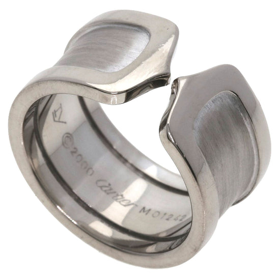 CARTIER Ring K18WG Silver C2 Ring LM #50