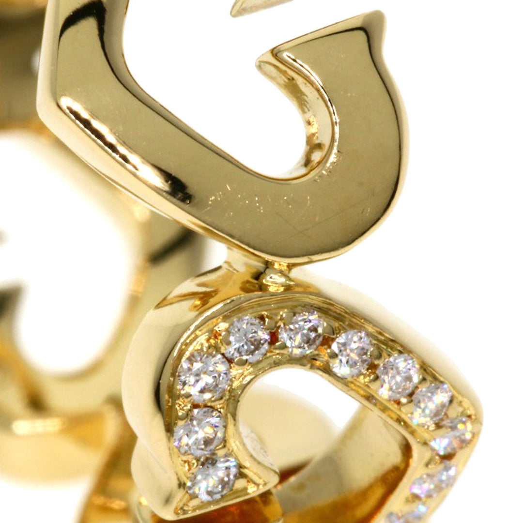CARTIER Ring 18K Yellow Gold gold C Heart Diamond #47
