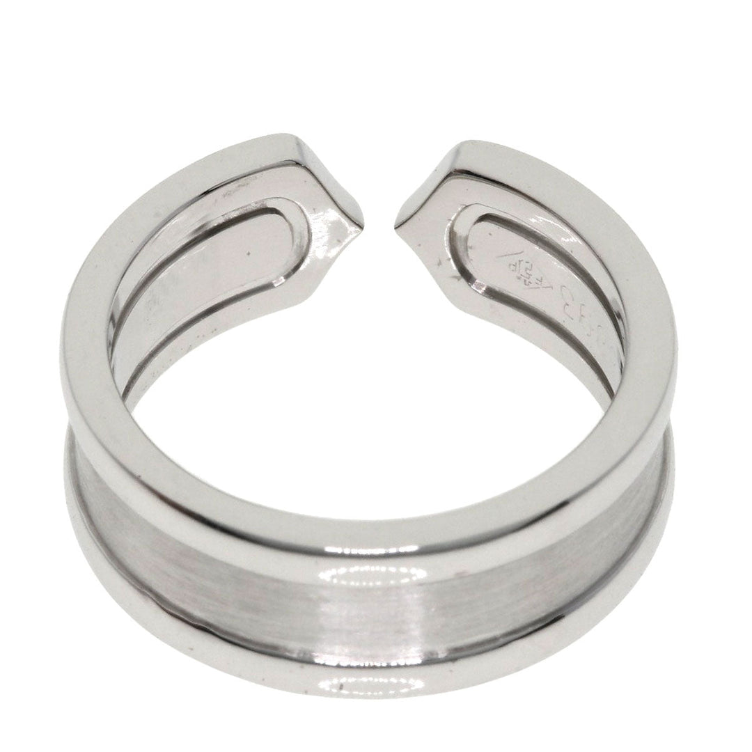 CARTIER Ring K18WG Silver C2 Ring Diamond #48