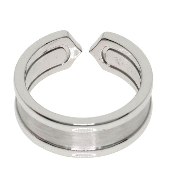 CARTIER Ring K18WG Silver C2 Ring Diamond #48