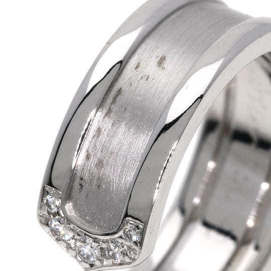 CARTIER Ring K18WG Silver C2 Ring Diamond #48
