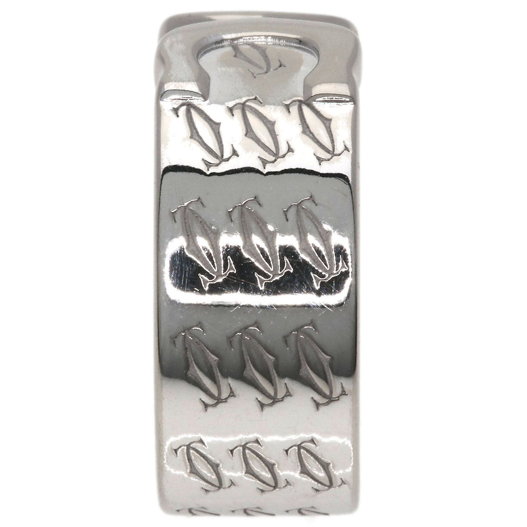 CARTIER Ring K18WG Silver 2C Ring 2000 Christmas Limited #50 Women Used Authentic