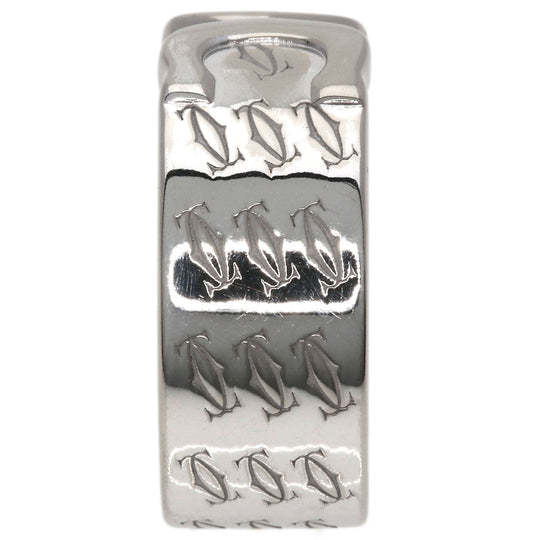CARTIER Ring K18WG Silver 2C Ring 2000 Christmas Limited #50 Women Used Authentic