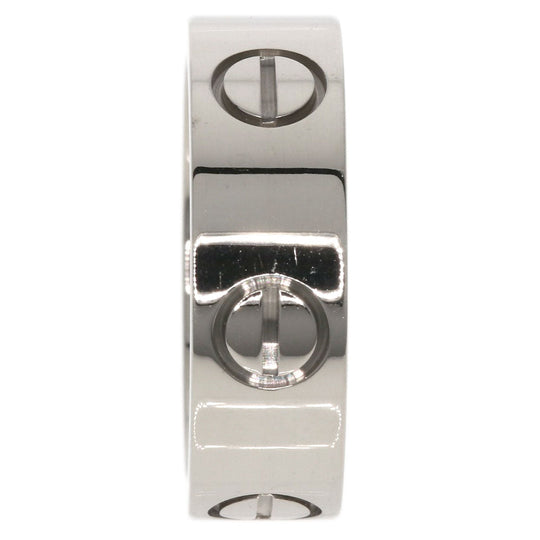 CARTIER Ring K18WG Silver Love Ring #48 Women Used Authentic