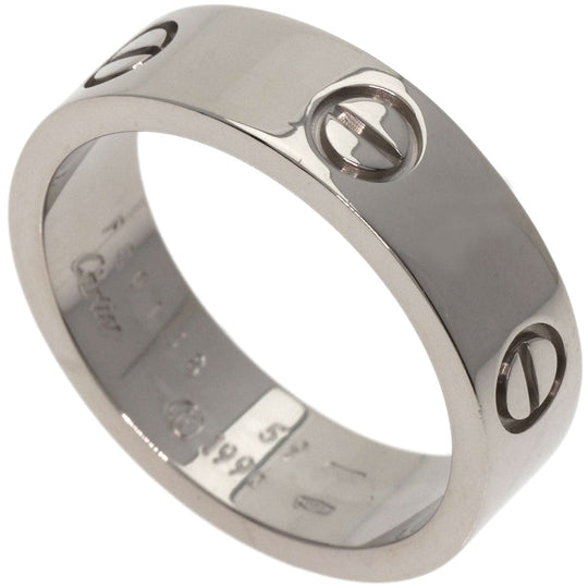 CARTIER Ring K18WG Silver Love Ring #59 unisex(Unisex) Used Authentic