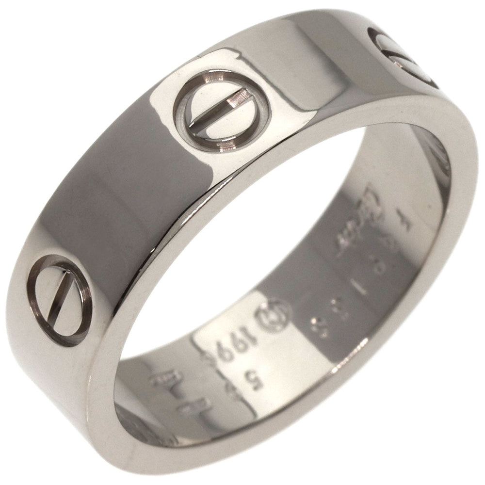 CARTIER Ring K18WG Silver Love Ring #59 unisex(Unisex) Used Authentic