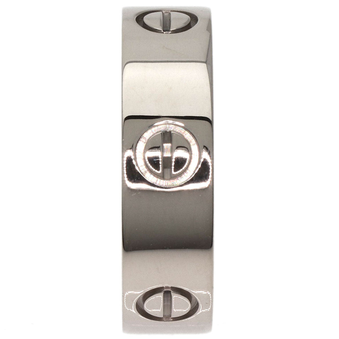CARTIER Ring K18WG Silver Love Ring #59 unisex(Unisex) Used Authentic