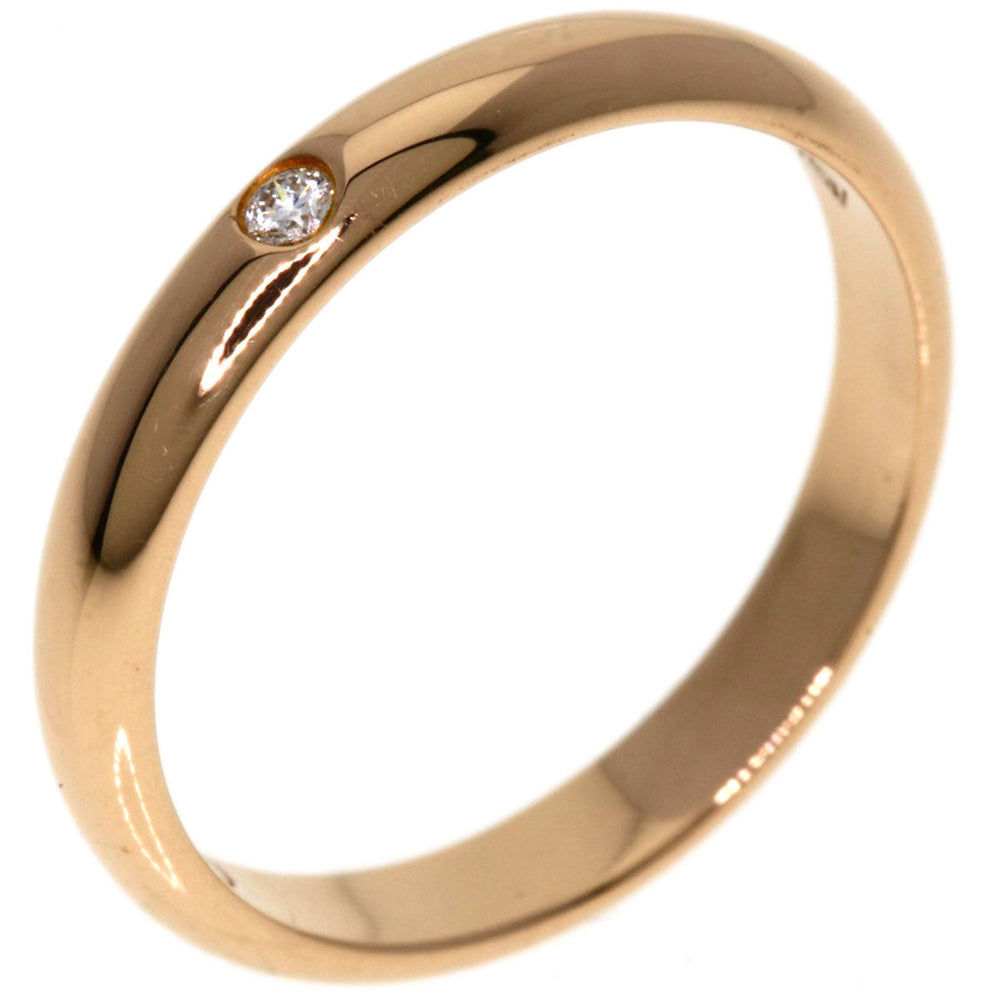 CARTIER Ring 18K Pink Gold gold 1895 Wedding 1P Diamond #46 Women Used Authentic