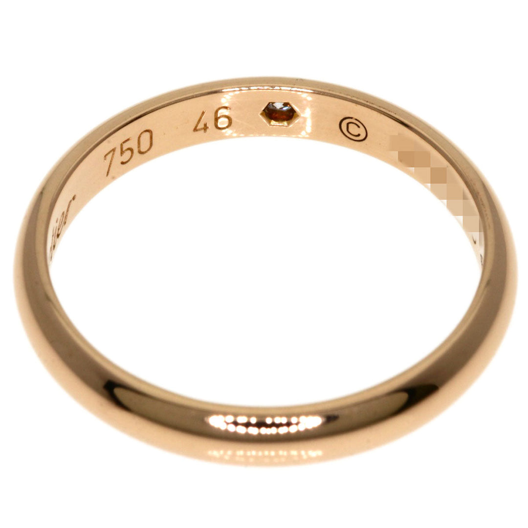 CARTIER Ring 18K Pink Gold gold 1895 Wedding 1P Diamond #46 Women Used Authentic
