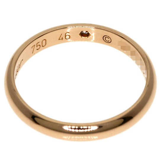 CARTIER Ring 18K Pink Gold gold 1895 Wedding 1P Diamond #46 Women Used Authentic