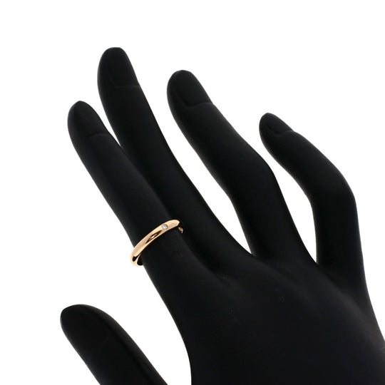 CARTIER Ring 18K Pink Gold gold 1895 Wedding 1P Diamond #46 Women Used Authentic
