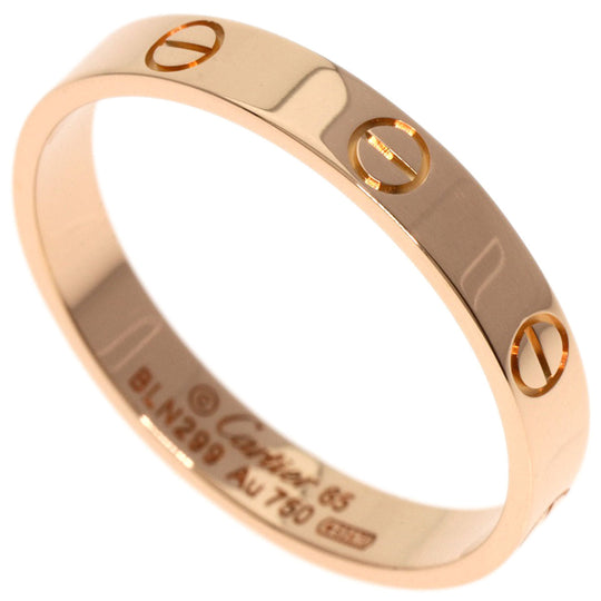 CARTIER Ring 18K Pink Gold gold Mini love ring #65 unisex(Unisex) Used Authentic