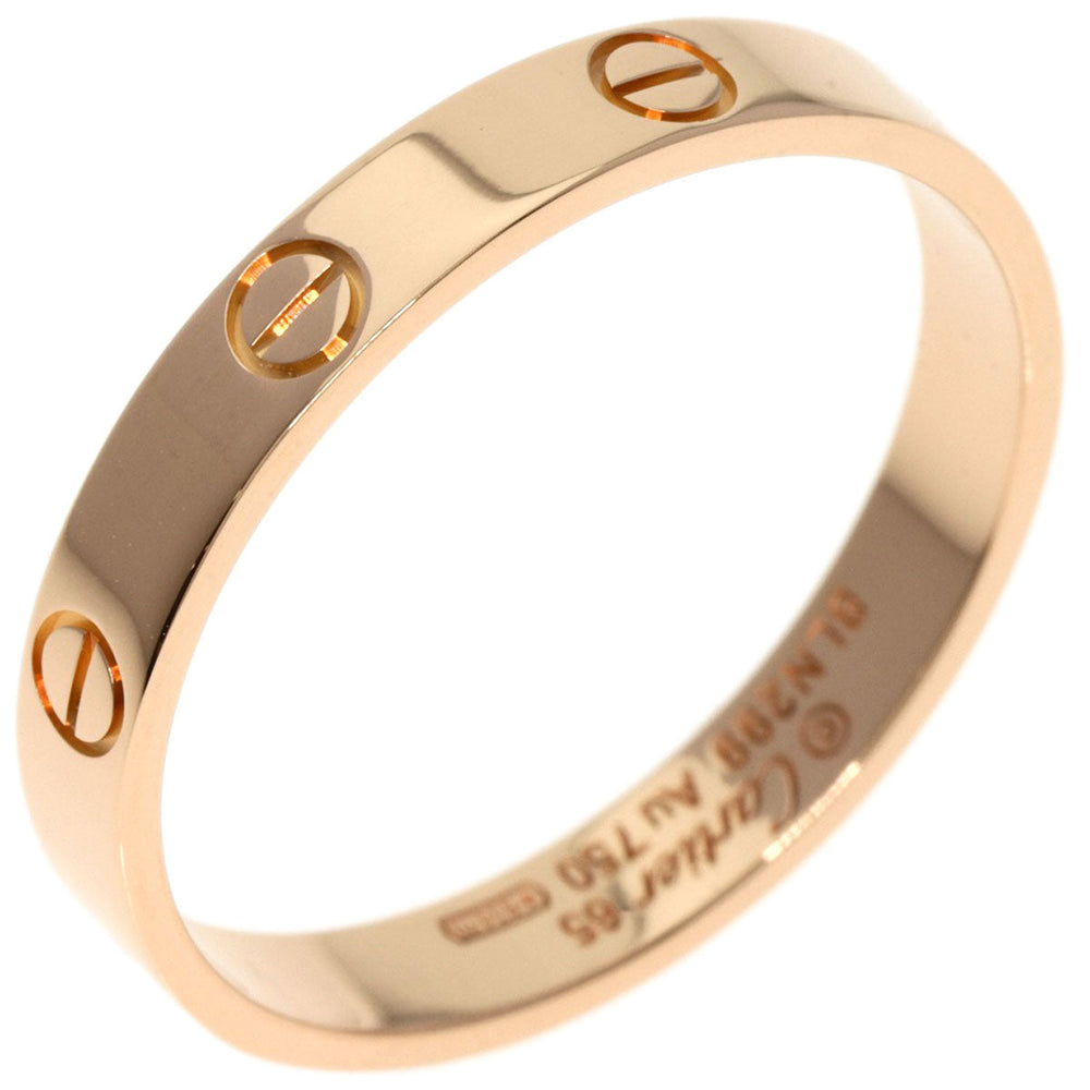 CARTIER Ring 18K Pink Gold gold Mini love ring #65 unisex(Unisex) Used Authentic
