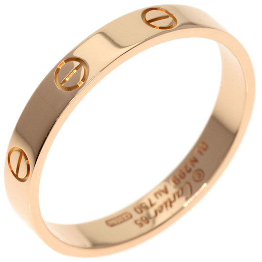 CARTIER Ring 18K Pink Gold gold Mini love ring #65 unisex(Unisex) Used Authentic