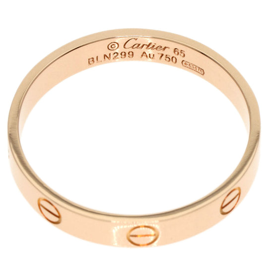 CARTIER Ring 18K Pink Gold gold Mini love ring #65 unisex(Unisex) Used Authentic