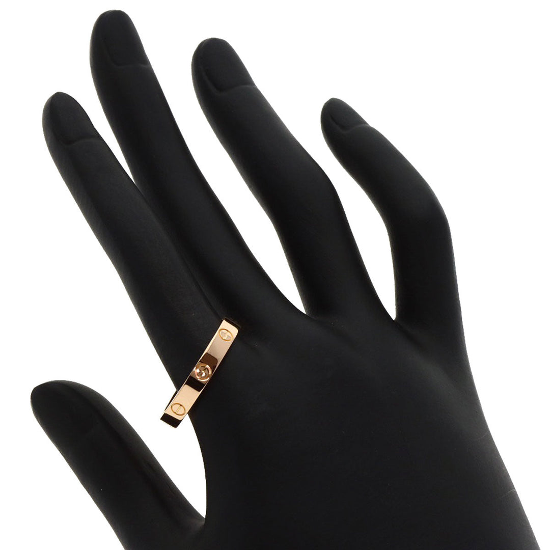 CARTIER Ring 18K Pink Gold gold Mini love ring #65 unisex(Unisex) Used Authentic