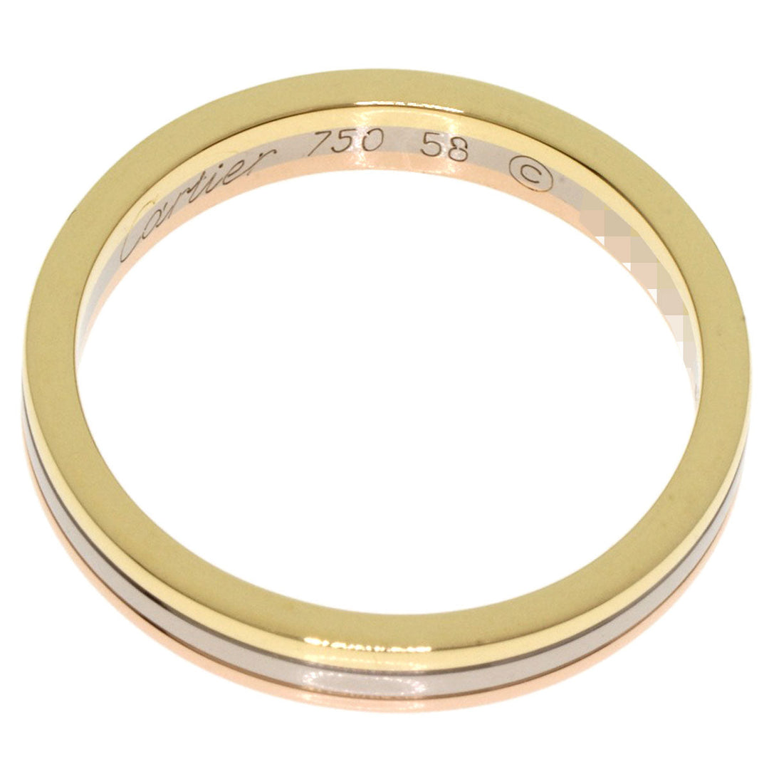 CARTIER Ring 18K Yellow Gold gold Three colors # 58