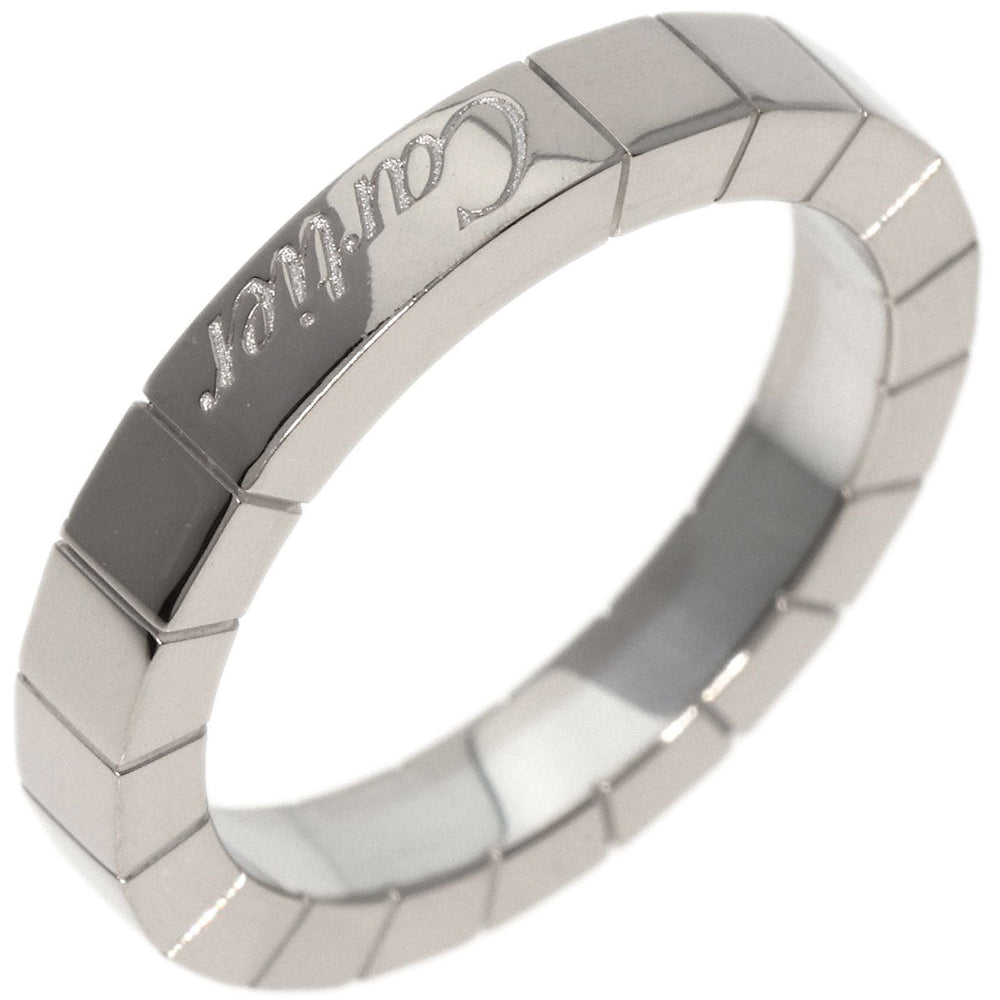 CARTIER Ring K18WG Silver Lanire ring #49 Women Used Authentic