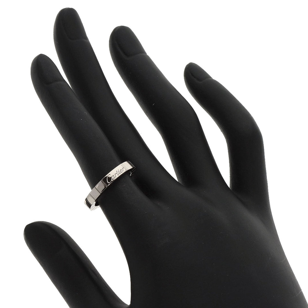 CARTIER Ring K18WG Silver Lanire ring #49 Women Used Authentic