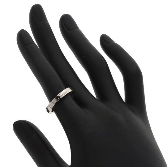CARTIER Ring K18WG Silver Lanire ring #49 Women Used Authentic