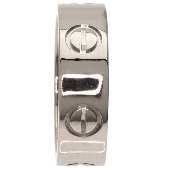 CARTIER Ring K18WG Silver Love Ring #48 Women Used Authentic