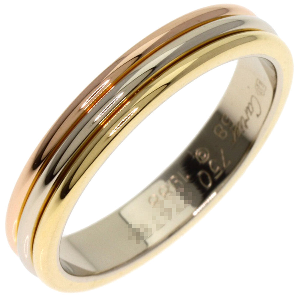 CARTIER Ring K18YG , K18WG , K18PG gold Three colors # 58 Women Used Authentic