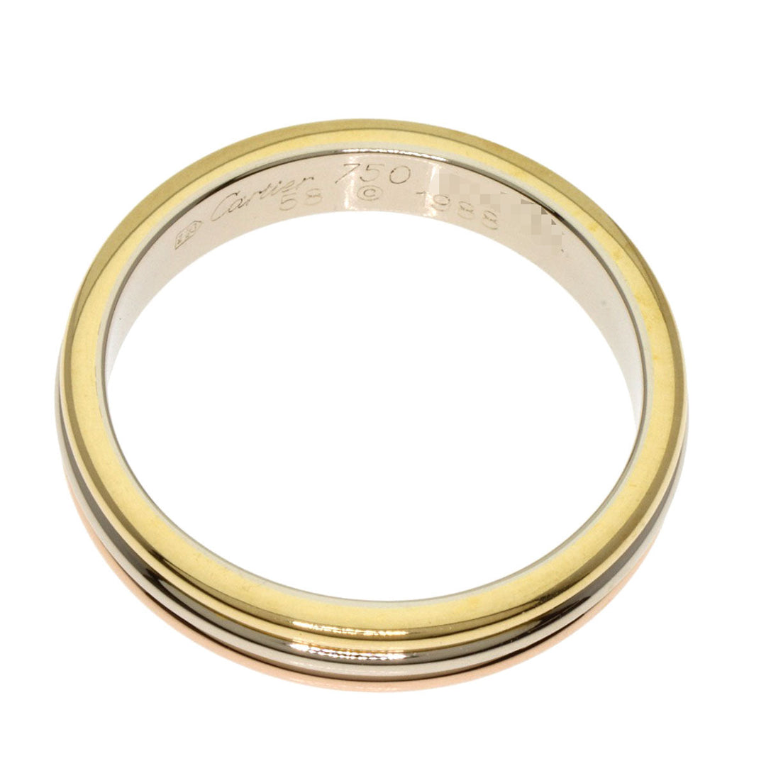 CARTIER Ring K18YG , K18WG , K18PG gold Three colors # 58 Women Used Authentic