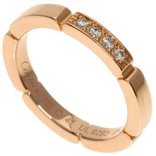 CARTIER Ring 18K Pink Gold gold Maillon PANTHERE Diamond #47 Women Used Authentic