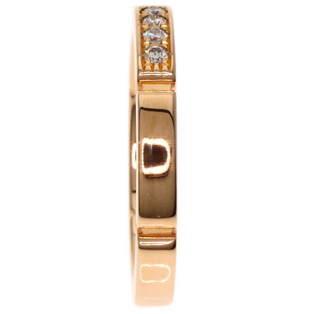 CARTIER Ring 18K Pink Gold gold Maillon PANTHERE Diamond #47 Women Used Authentic