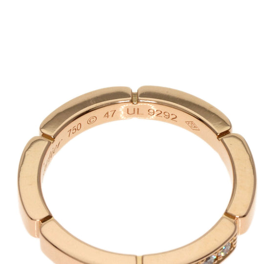 CARTIER Ring 18K Pink Gold gold Maillon PANTHERE Diamond #47 Women Used Authentic
