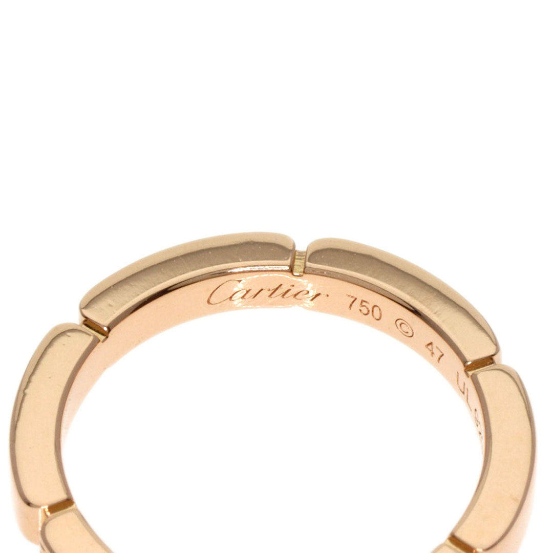 CARTIER Ring 18K Pink Gold gold Maillon PANTHERE Diamond #47 Women Used Authentic