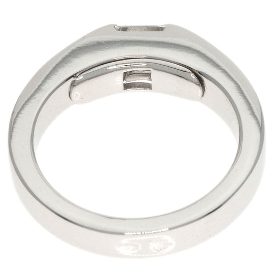 CARTIER Ring K18WG Silver Tank Diamond #44 Women Used Authentic