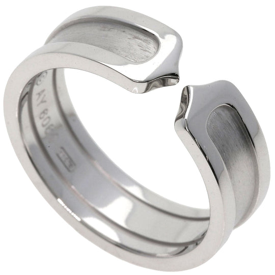 CARTIER Ring K18WG Silver C2 Ring #57 Women Used Authentic