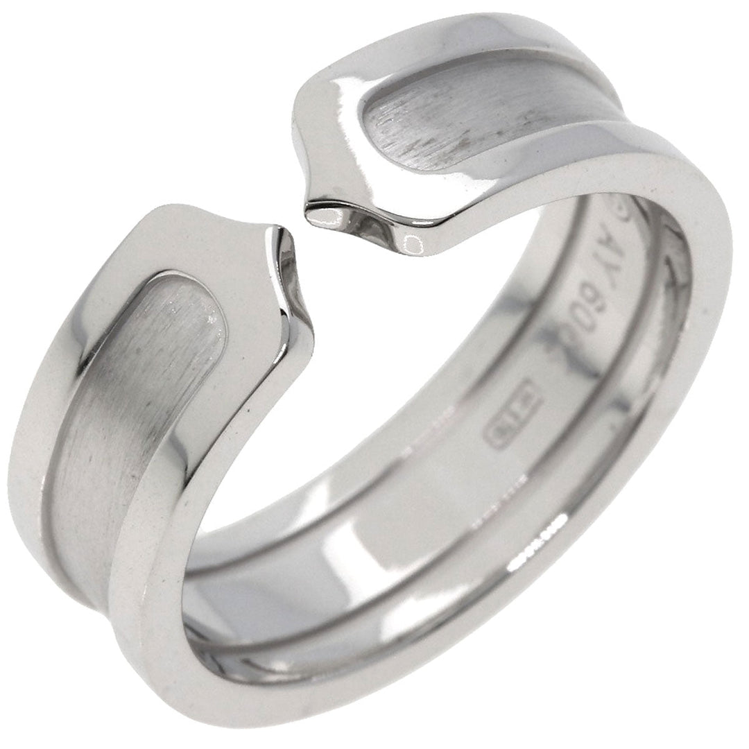 CARTIER Ring K18WG Silver C2 Ring #57 Women Used Authentic