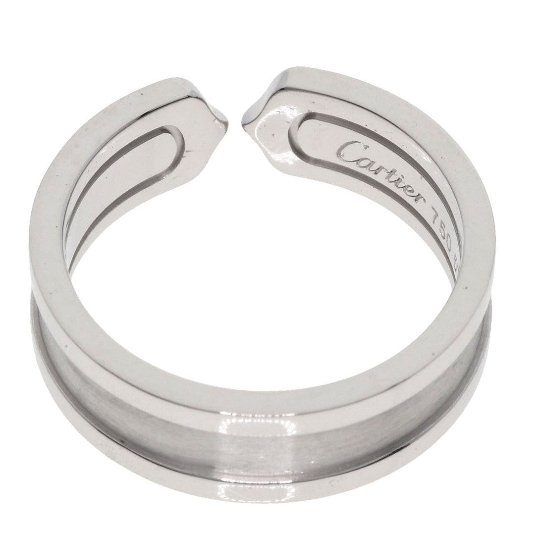 CARTIER Ring K18WG Silver C2 Ring #57 Women Used Authentic