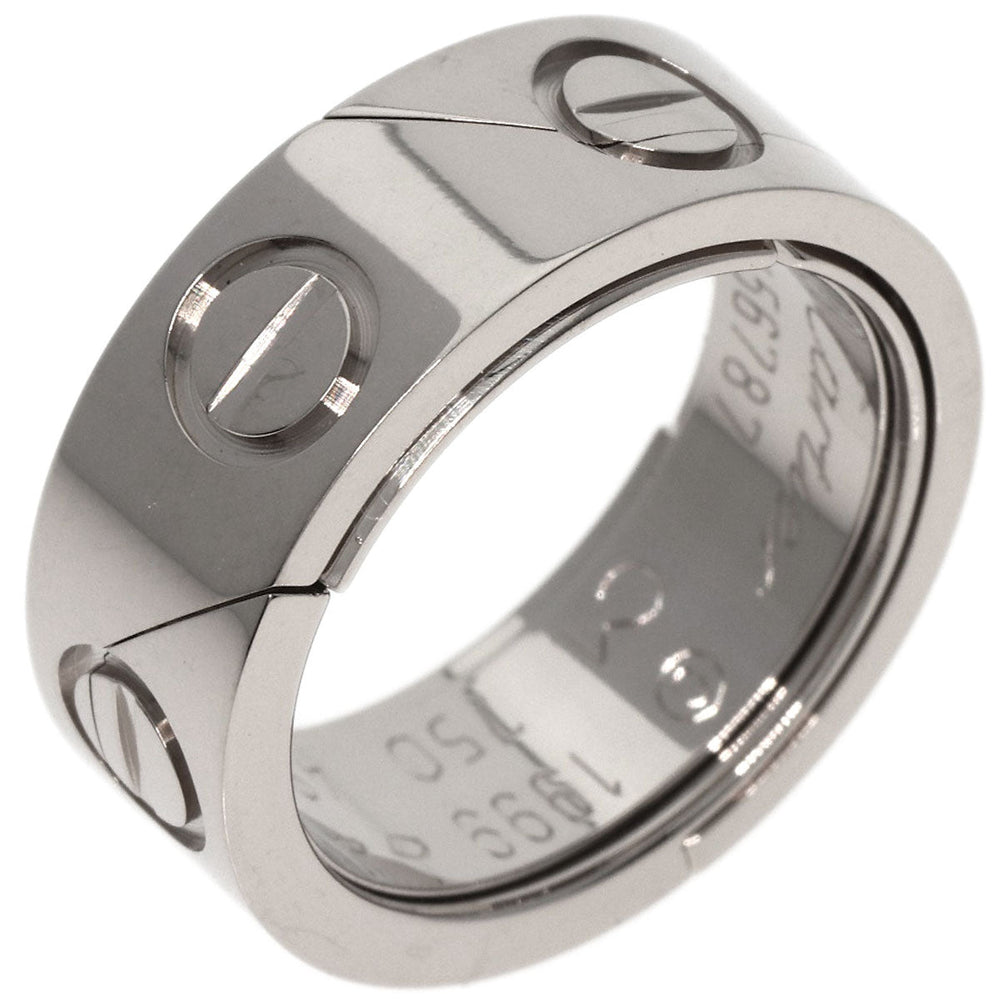 CARTIER Ring K18WG Silver Astro Love Ring 1999 Christmas Limited #49 Women Used Authentic