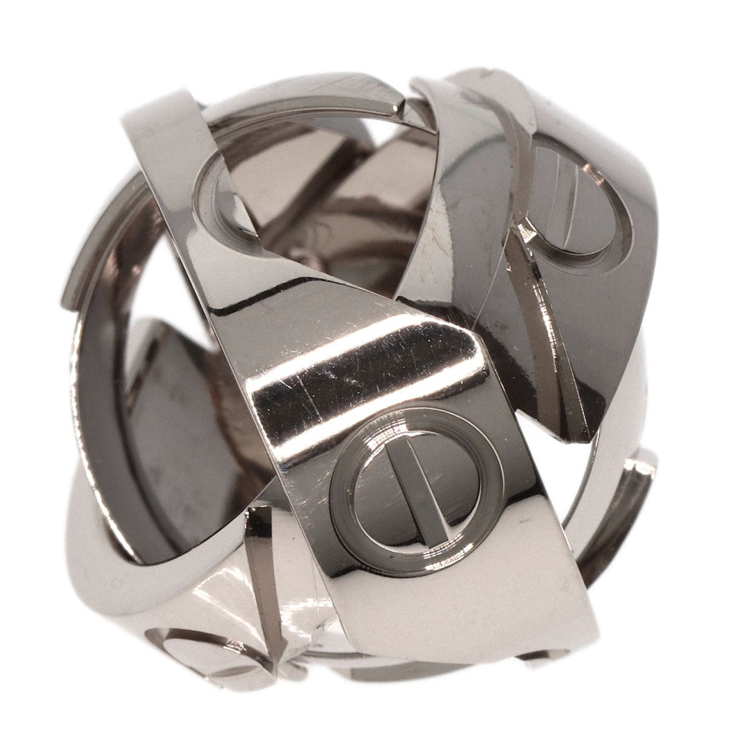 CARTIER Ring K18WG Silver Astro Love Ring 1999 Christmas Limited #49 Women Used Authentic