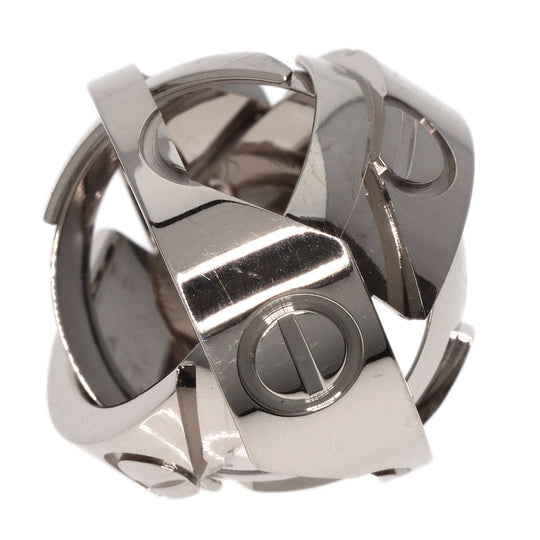 CARTIER Ring K18WG Silver Astro Love Ring 1999 Christmas Limited #49 Women Used Authentic