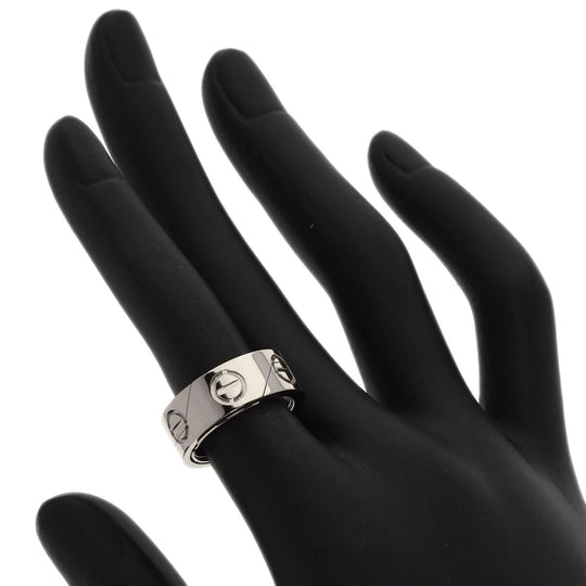 CARTIER Ring K18WG Silver Astro Love Ring 1999 Christmas Limited #49 Women Used Authentic