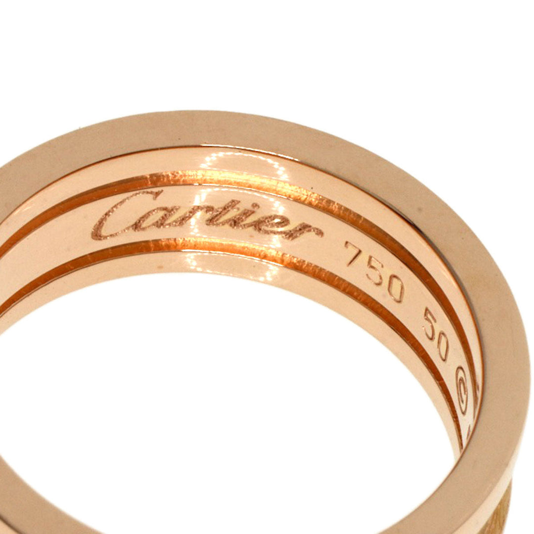 CARTIER Ring 18K Pink Gold gold C2 ring SM #50 Women Used Authentic